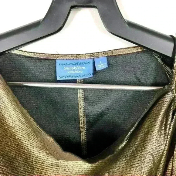 Simply Vera Vera Wang Metallic Bow Tie Shirt - Picture 7 of 7